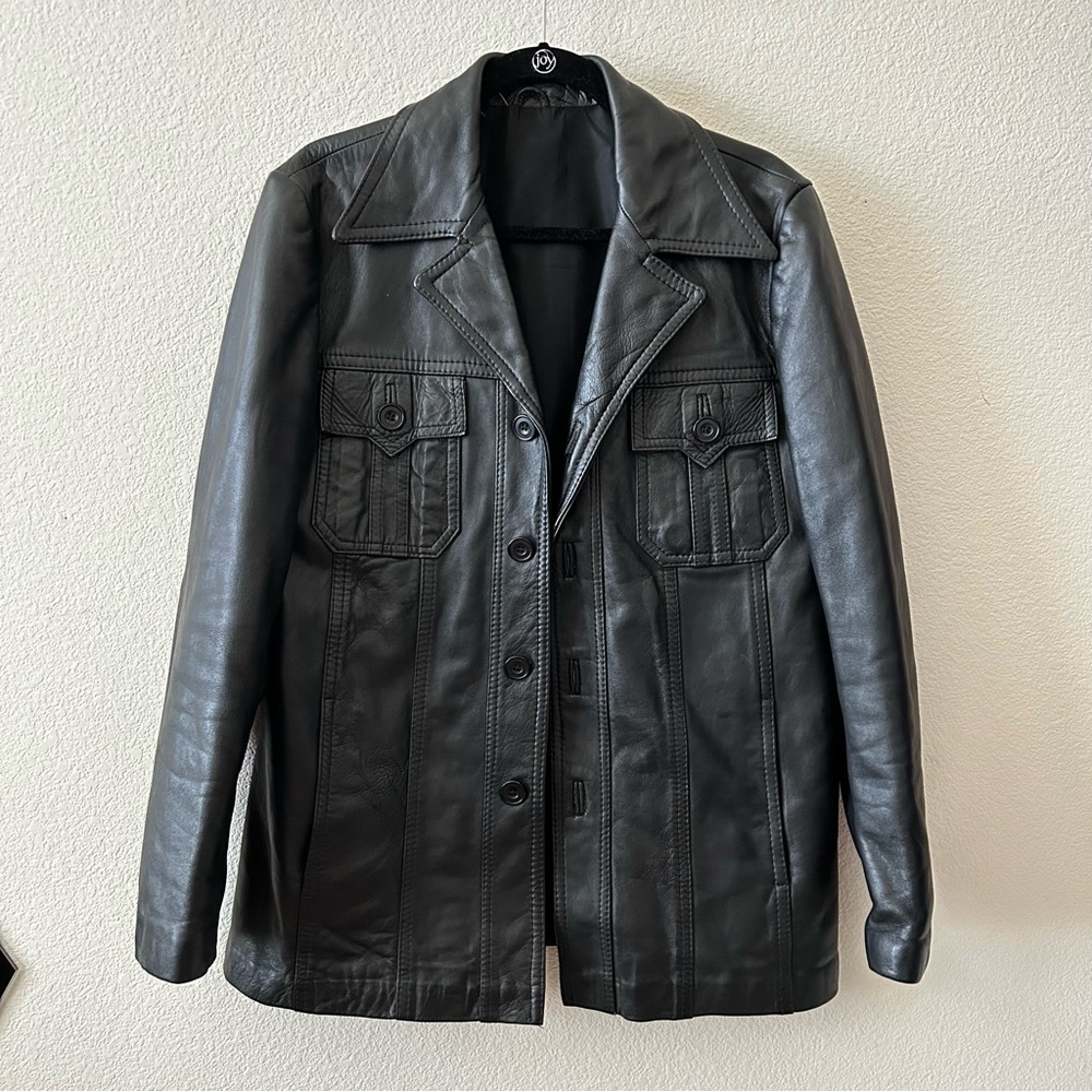 Echtes Leder Vintage Black Genuine Leather Jacket